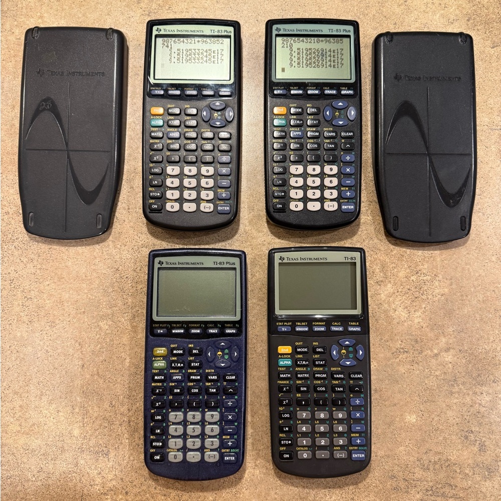 *PARTS/REPAIR ONLY* Lot of 4 Texas Instruments TI-83 & Plus Graphing Calculators